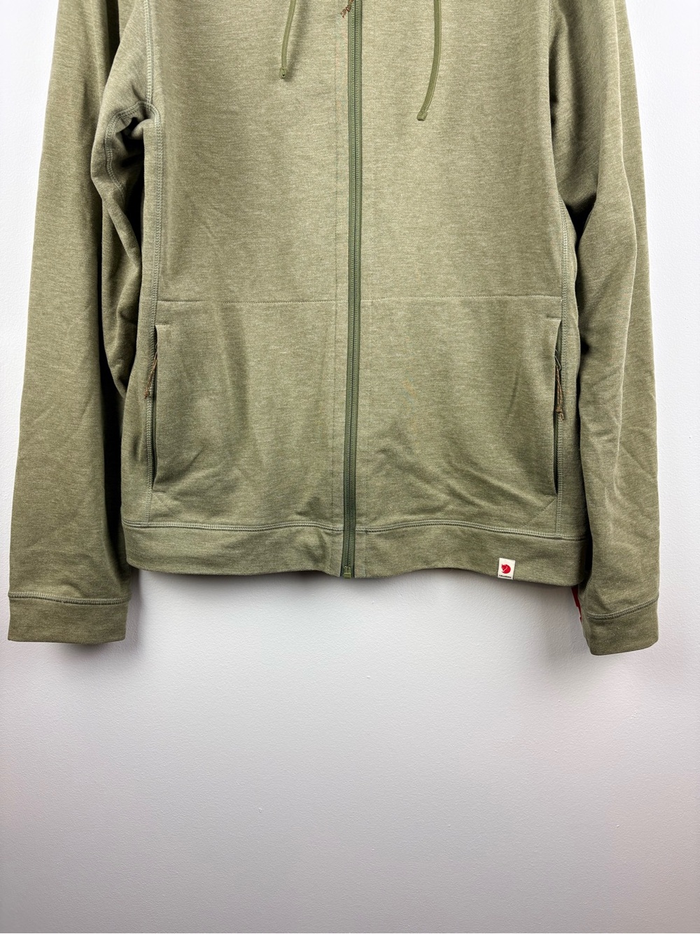 Fjällräven Men's High Coast Lite Full Zip Hoodie Lightweight Packable Green Sz M - Picture 3 of 16